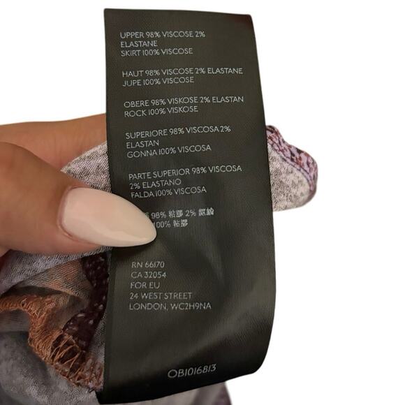 Anthropologie Pink Purple Snake Print Colima Maxi Dress Size XS - Picture 9 of 9